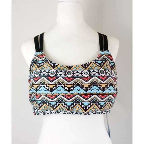 Yonique Other - Yonique racerback full coverage swimsuit top removeable pads size XL